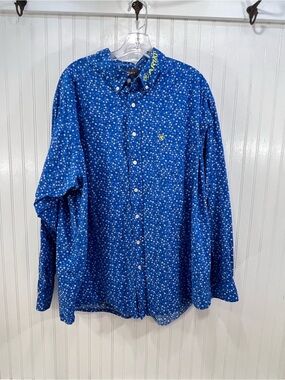 Ariat Team Whelan Classic XXL Blue Floral Western Button Down Shirt